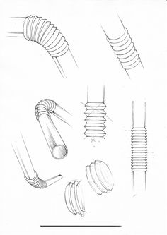 some different types of screws are shown in this drawing