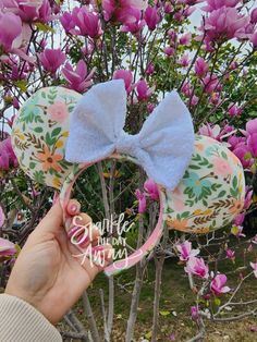 Handcrafted and made with pixie dust! These unique ears will add sparkle to any day in the Parks! Each headband has been tested and is super comfortable. Each headband is lined and designed to stay in place for all day wear! Fabric color and embellishments may differ slightly in person due to phone or computer screen. Ears are handmade. Embellished Ears have rhinestones, pearls and other embellishments that are individually hand-placed. Puffy Ears are sewn to have extra durability. Each pair of Sherpa Mickey Ears, Velvet Mickey Ears, Aurora Mickey Ears, Aurora Minnie Ears, Tinkerbell Mouse Ears, Sweetie Pie, Glass Slipper, Pixie Dust, Enchanted Forest