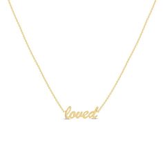 This meaningful choker necklace for her features "loved" styled in 14K yellow gold script. The cable chain adjusts to 17 inches in length and secures with a lobster clasp. Jewelry Advice, Necklace For Her, Kay Jewelers, Accessories Jewelry Necklace, Cultured Pearls, Necklace Designs, Cable Chain, Lobster Clasp, Diamond Jewelry