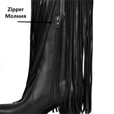 Women Black Fringe Over The Knee Boots Chunky Heel Winter Pointed Toe Female Wstern Boots Boot Type: WESTERN Shaft Material: PU Outsole Material: RUBBER Upper Material: PU Origin: Mainland China Season: Winter Insole Material: PU Heel Type: Strange Style Lining Material: LYCRA Boot Height: Knee-High Item Type: BOOTS Fashion Element: zipper Department Name: ADULT Toe Shape: Pointed toe Heel Height: Super High (8cm-up) With Platforms: No Style: Concise is_handmade: Yes Pattern Type: Solid Model Number: 1005006165929302 Fit: Fits true to size, take your normal size Closure Type: SLIP-ON Heel Height: 6 -7 CM Important Note（size) 1.Please noted size will have 1-5mm error as handmade.onlymaker shoes are all handmade2.If your foot fat or wide,please choose one size bigger than the normal size.3.A Boots Chunky, Pu Heels, Boot Types, Black Fringe, Pointed Toe Heels, Heel Type, Season Winter, Chunky Heel, Over The Knee Boots