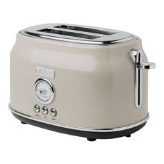 an image of a toaster that is on the white background with silver trimmings