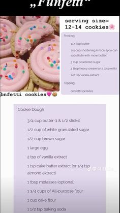 a recipe for pink frosted donuts with sprinkles on top and bottom