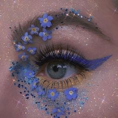 Flower Eye Makeup, Fairy Eye Makeup, Flower Makeup, Graphic Makeup, Ethereal Makeup, Creative Eye Makeup