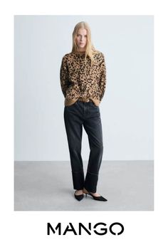 Take advantage of the best discount of the year with Black Friday, Medium knit, Animal print fabric, Straight design, Leopard design, Rounded neck, Long sleeve, Unclosed, Contrasting finish, The model is 1.78 tall and is wearing a size 36 Animal Print Fabric, Leopard Design, Leopard Print Sweater, Printed Sweater, Contrast Trim, Print Fabric, A Black, Sweaters & Cardigans, Black Friday