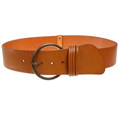 Material: 100% cowhide full grain leather Tapered back with matching antique hardware detailing Graceful keeper creates a perfect combination with the round circle buckle Soft leather for durability and long lasting, great with any outfit Width of belt: End width 3"; back width 1 3/4" Size Chart: |Size XS/S-28" (Full Length: 34 1/2") |Size S/M-32" (Full Length: 38 1/2" ) |Size M/L-36" (Full Length: 42 1/2" ) Notes: the size chart does not include buckle length. There is a total of five holes, 1" Black Waist Belt, Olive Tan, Belt Hook, Wide Leather Belt, Obi Belt, Antique Hardware, Gold Alloys, Western Belts, Round Leather