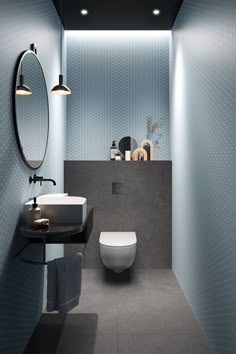 toilet met baluwe hexagon mozaiek tegels in combinatie met grijze natuursteenlook tegels. Matte Black Accessories, Grey Toilet, Wc Design, Unglazed Porcelain, Floor Edging, Terrazzo Flooring, Grey Tiles