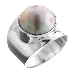 "925 Sterling Silver Lavender Champagne Mabe Pearl Sterling Sz 6 Ring  .  Pearl Type:  Champagne mabe pearl(15mm) Ring Dimension:  20mm (13/16\") Ring Material:  925 sterling silver Ring Size:  US 6 Ring Weight:  ~13 grams  Note:  Actual ring pictured" Classic Silver Pearl Ring With Polished Finish, Fine Jewelry Silver Pearl Ring With Polished Finish, Silver Pearl Ring With Polished Finish Fine Jewelry, Silver Pearl Ring With Polished Finish In Fine Jewelry, Cabochon Pearl Ring In Sterling Silver, Elegant Silver Pearl Ring With Polished Finish, Classic Silver Cabochon Pearl Ring, Silver Pearl Ring With Cabochon, Fine Jewelry Silver Pearl Ring With High Luster