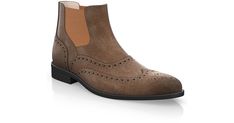 Men`s Brogue Ankle Boots are handcrafted by individual order. Upper material is made by suede. Insole and lining materials - leather. Your new shoes will be handcrafted especially for you and delivered for free to your home or office in 1-2 weeks. Included option for free return and remake if the shoes do not fit.Only now all this is available at an exclusive price of $221.00.Proceed with you order now. Brogue Chelsea Boots, Brogues Men, Chelsea Boots Men, Brown Suede, New Shoes, Chelsea Boots, Chelsea, Ankle Boot, Ankle Boots