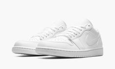 Air Jordan 1 Low 553558 136 Adidas Yeezy Women, Jordan 1 Low Triple White, Air Max Style, Jordan 1 Low White, Low Air Jordan 1, White Jordans, Buy Jordans, Low Shoes, Wings Logo