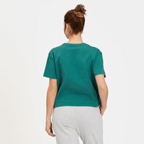 Our relaxed-fit Crusher Tee, in a cool cropped (but not too cropped) length. Washed for everyday softness and falls loosely off the body. 100% Cotton 5.9 oz. Garment washed for softness. Relaxed boxy fit with a slight dropped shoulder. Crew neck with cotton/spandex rib trim and self-fabric taping inside back neck. Locker label with unique message at lower hem. Printed graphic Imported | Life is Good Women's Solid Boxy Crusher Short Sleeve T-Shirt in Spruce Green Size XL | 100% Cotton M Image, Mantra Bands, Positive Lifestyle, Fabric Tape, Children In Need, Cornflower Blue, Christmas Shopping, Cotton Spandex, Helping Kids