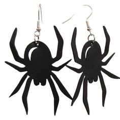 New Real Laser Cut Black Leather Large Spider Fish Hooks Dangling Earrings *Wonderfully Lightweight!! Goth Or Costume Jewelry These Unique Earrings Are Great For Halloween Or Everyday Attire! Discounted Shipping For Jewelry *Add To Your Bundle, Let's Make A Deal And Save On Shipping!! Reasonable Offers Appreciated. Thanks For Stopping By And Have A Perfectly Haunted Day Nickel Free Black Alternative Earrings, Alternative Style Black Earrings For Gift, Spooky Black Earrings For Party, Novelty Black Earrings For Party, Alternative Style Halloween Gift Earrings, Novelty Black Party Earrings, Black Halloween Party Earrings, Alternative Black Earrings For Halloween, Alternative Style Black Nickel-free Earrings