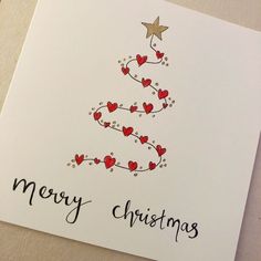 a card with a christmas tree on it