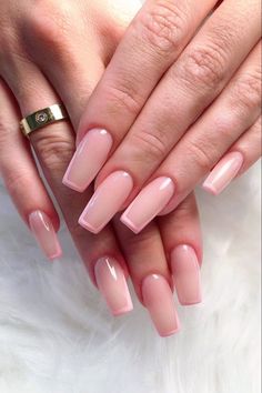 Nude Pink Acrylic Nails Designs, Pink Ballerina Nails, Pink Nails 2023, Nails Nude Color, Pink Nails Coffin, Sqaure Nails, Ballerina Acrylic Nails, Elegant Touch Nails, Acrylic Nails Nude