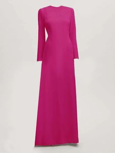 Peninsula Long Sleeves Gown - All Colors – CaeliNYC Solid Color Long Sleeve Maxi Evening Dress, Solid Long Sleeve Maxi Dress For Evening, Long Sleeve Gown With Sweep Train For Gala, Formal Long Sleeve Evening Dress With Sweep Train, Elegant Long Sleeve Maxi Dress With Sweep Train, Pink Long Sleeve Maxi Dress For Evening, Elegant Long Sleeve Pink Maxi Dress, Elegant Pink Long Sleeve Maxi Dress, Pink Long Sleeve Evening Dress With Sweep Train