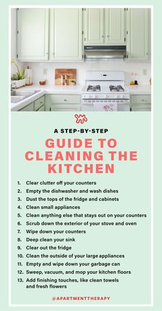 a guide to cleaning the kitchen