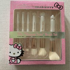 Hello Kitty "Supercute Signature" 6-Pc Brush Set Hello Kitty "Supercute Signature" 6-Pc Brush Set Hello Kitty "Supercute Signature" 6-Pc Brush Set Hello Kitty "Supercute Signature" 6-Pc Brush Set Hello Kitty "Supercute Signature" 6-Pc Brush Set Cute Makeup Brushes, Hello Kitty Makeup, Makeup Tools Brushes, Cute Makeup, Brush Set, Makeup Brushes, Womens Makeup, Pink White, Hello Kitty