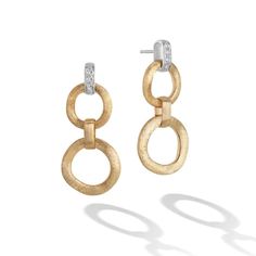 Marco Bicego Jewelry - Jaipur Collection 18K Yellow Gold Double Drop Earrings with Diamonds | Manfredi Jewels Indian Sunset, Earrings With Diamonds, Marco Bicego, Earring Drop, Earrings Metal, Diamond Earring, House Gifts, Earring Type, Diamond Drop Earrings