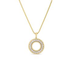 18K Yellow Siena Large Diamond Circle Necklace Roberto Coin Jewelry, Diamond Circle Necklace, Circle Diamond, Roberto Coin, Elegant Necklace, Circle Necklace, Elegant Necklaces, Siena, Primary Color