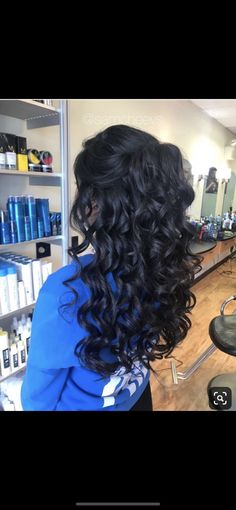 Black Hair Curls, Dark Black Hair, Black Hair Types, Event Hair, Hair Half Up Half Down, Occasion Hair, Pageant Hair, Black Curls, Half Up Half Down Hair Prom