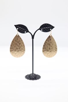 Solid Gold Teardrop Earrings