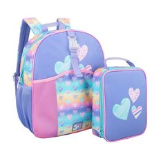 Send your kiddo off to school with the cool look of this Up We Go backpack and lunch bag set. Send your kiddo off to school with the cool look of this Up We Go backpack and lunch bag set. 2-piece set includes: backpack & lunch bag Lunch bag is food safe lined with PEVA (pvc free, phthalate free, chlorine free non toxic vinyl) Zipper closure 14.5" x 12.5" x 5" Front access pocket is great for snack, crayons and more The lunch bag is attached via a clip or tucked away neatly into the backpack fron Cute School Lunch Bag For Back To School, Cute Lunch Bag For Back To School, Trendy Lunch Bag For Back To School, Cute Back To School Lunch Bag, Cute Lunch Bag For School Year End, Playful Back To School Lunch Bag, Cute Multicolor Lunch Bag For Back To School, Fun School Lunch Bag, Cute Multicolor Lunch Bag For End Of School Year