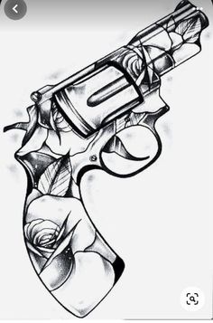 Revolver Tattoo, Tattoos Sketches, Badass Drawings, Gangsta Tattoos, Chicano Tattoos, Tattoo Zeichnungen, Geniale Tattoos, Sketch Tattoo Design, Tattoo Stencil Outline