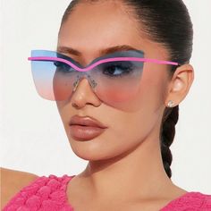 Super Cute And Stylish Ships In 5-10 Business Days Purple Sunglasses For Spring Beach Season, Purple Sunglasses For Beach In Spring, Feminine Sunglasses For Spring, Casual Pink Sunglasses For Summer, Pink Summer Party Sunglasses, Modern Pink Sunglasses For Party, Cute Blue Sunglasses For Summer, Fun Multicolor Sunglasses For Spring, Cute Blue Summer Sunglasses