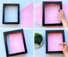 how to make a diy photo frame with tissue paper and glue for the edges