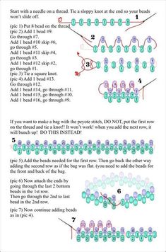 the instructions for how to make a bead chain