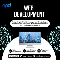 an advertisement for a web development company