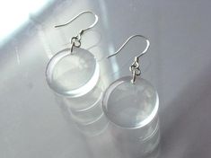 Clear Disc Earrings, Acrylic Drop Earrings, Minimalist Lucite Earrings, Transparent Elegant Earrings Modern Clear Drop Earrings, Hypoallergenic Round Clear Jewelry, Minimalist Clear Round Earrings, Minimalist Hypoallergenic Clear Jewelry, Nickel-free Clear Minimalist Earrings, Nickel Free Clear Minimalist Earrings, Nickel-free Minimalist Clear Earrings, Clear Round Earrings With Ear Wire, Modern Clear Dangle Earrings