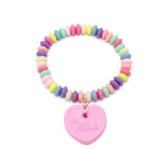 Custom Name Bracelet Personalized Candy Bracelet Pastel Faux | Etsy Candy Necklace, Candy Bracelet, Nostalgic Candy, Personalized Candy, Candy Necklaces, Rainbow Candy, Candy Decorations, Kawaii Jewelry, Pink Bubbles