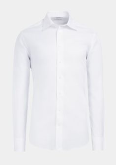 Elegant Wrinkle-resistant Button-up Shirt, Timeless White Shirt With Placket, Classic Slim Fit Wrinkle-resistant Tops, Classic Wrinkle-resistant Business Tops, Formal Cotton Shirt With Lapel Collar, Elegant Business Tops Wrinkle-resistant, Elegant Wrinkle-resistant Business Top, Elegant Wrinkle-resistant Tops For Work, Elegant Wrinkle-resistant Work Tops