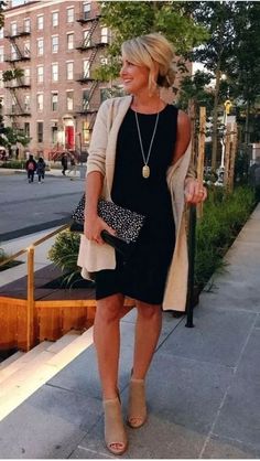 Chicos Fashion, Black Dress Outfits, Office Outfit, Mode Casual, Looks Chic, Work Outfits Women, 가을 패션