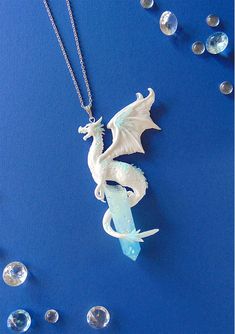 Ice Dragon Necklace Polymer Clay Jewelry Dragon Jewelry | Etsy Winter Dragon, Iron Necklace, Ice Dragon, Clay Dragon, Dragon Necklace, Magical Jewelry, Dragon Jewelry, Jewelry Pendants, White Dragon