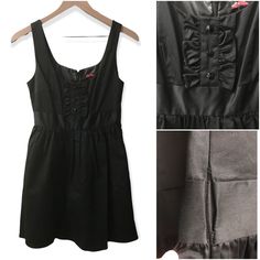 This Nwt (Flawed) Forever 21 Black Mini Dress Is Sleeveless With An Empire Waist And Three Bows With Embellishments In The Center. It Is Fully Lined And Includes Tulle To Give The Dress A Fuller Flare Effect. It Has A Zipper And A Hook And Eye Closure In Back. It Is New With Tags* (With Flaws Detailed Below) And A Size Small (S). -Nwt *Note: This Dress Has A Few Light Spots On Fabric (Photo #14) And A Flaw On The Back Zipper. The Zipper Is Still Functional (Tested), But The Thread Holding The Fa Forever 21 Sleeveless Evening Dress, Forever 21 Sleeveless Party Dress, Forever 21 Sleeveless Mini Dress For Party, Forever 21 Ruffled Dresses For Parties, Forever 21 Black Sleeveless Mini Dress, Flare Effect, Dancing Queen Dresses, High Neck Bodycon Dress, Floral Ruffle Dress