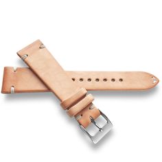 These straps are part of our Artisan collection. Crafted from thick top-grain leather, each strap is individually 'hand-distressed', meaning that we treat the edges of the strap to give them a natural patina along the edges and sides. This way you can have that beautiful look of a vintage,  well-worn leather item on a brand new strap. It is a great choice if you are looking to add or compliment a rustic vintage look to your watch.  This is an undyed natural leather that will patina beautifully over time.  Size: 22x18mm 20x16mm Length: 114m/75mm  Fits on wrists of approximately  6.0 - 7.75 inches Thickness: 3.0mm  These straps are hand-stitched with premium linen thread and come equipped with a polished stainless steel buckle. ** If you would like to swap the buckle out for a gold one just Vintage Leather Watch Accessories For Everyday Use, Vintage Leather Strap Watch Bands For Everyday Use, Vintage Leather Strap Watch Accessories, Vintage Leather Strap Watch Accessories For Everyday Use, Vintage Rectangular Leather Strap Watch Bands, Rugged Leather Watch Strap, Rugged Leather Strap Watch Accessories, Brown Leather Watch Band With Adjustable Strap, Vintage Brown Leather Watch Accessories For Everyday Use