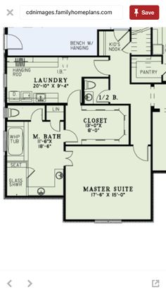 a floor plan for a house with three bedroom and two bathrooms on the first level