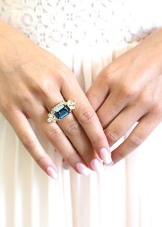 Blue Navy Cocktail Ring Sapphire Swarovski Crystal Cocktail | Etsy Formal Blue Aquamarine Rings, Blue Sapphire Ring For Proposal, Oval Blue Sapphire Ring For Proposal, Blue Crystal Promise Ring In Fine Jewelry Style, Blue Aquamarine Ring For Anniversary, Blue Sapphire Open Ring For Anniversary, Blue Oval Crystal Promise Ring, Blue Sapphire Crystal Ring With Accent Stones, Blue Crystal Promise Ring Fine Jewelry