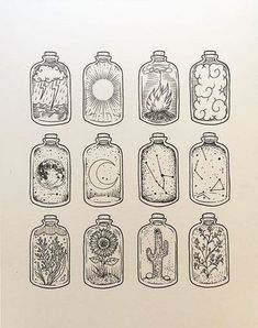 a screen shot of an old book with many different bottles in it and the title below