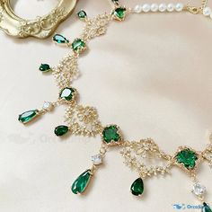 OrcaJump - Exquisite Lolita Crystal Necklace - Available in 3 Striking Colors Cabin Door, Spring Court, Artificial Jewellery, Jewellery Necklace, Jewelry Lookbook, Crystal Necklace, Lookbook, Jewelry Necklaces, Hair Accessories