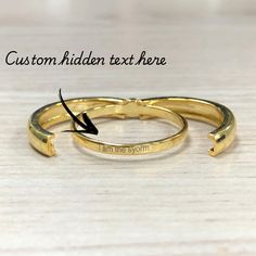 Introducing our Personalized Hidden Text Ring, a unique and thoughtful addition to your jewelry collection or as a heartfelt gift for him or her. Crafted from high-quality stainless steel, this dainty and minimalist ring embodies elegance and durability, perfect for everyday wear. The real magic lies in its customizable feature - a hidden secret message that can be engraved just for you. Whether it's a meaningful date, a heartfelt quote, or a loving nickname, this personalized touch makes the ri Real Magic, Unspoken Words, Engraved Stainless Steel, Name Rings, Secret Messages, Minimalist Ring, Ring Dainty, Minimalist Rings, Heartfelt Gifts