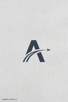 the letter a with an arrow on it is shown in black and white, as well as