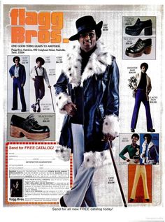 Ebony. November, 1974. 1970s Mens Fashion, Look Disco, 70s Mode, 70s Mens Fashion, Black Dynamite, Groovy Fashion, Outrageous Fashion, 1970s Men, Funny Fashion