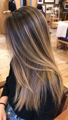 Asian Balayage, Hair Asian, Gorgeous Hair Color, Hair Ombre, Hair Color Light Brown, Brown Hair With Blonde Highlights, Long Brown Hair, Balayage Brunette