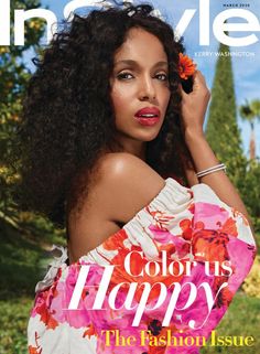 the cover of style magazine with an image of a woman wearing a flower in her hair