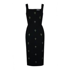 Ami midi dress is hand embellished with crystals in the front.  It's tailored from english wool-blend fabric and has a chic square neckline. Style yours with barely-there sandals and a mini bag.  Black wool-blend fabric; lining - 100% viscose Hand embellished  Concealed zip fastening at back Back split Delicate wash at 30°C Dry clean Do not bleach Do not tumble dry Made in Moldova Mini Bag Black, Embellished Midi Dress, Black Linen Dress, Office Black, Europe Trip, Dreamy Dress, French Decor, Black Linen, Ladies Dress Design