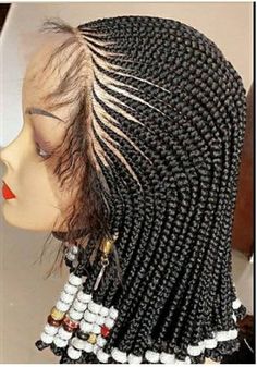 Handmade braided wig, very natural looking,we make to suits all head sizes. The frontal are complete natural. Long lasting when well maintained. It can be cleaned with lukewarm water Made with a frontal hair part and net wig cap underneath. Prompt delivery Bob Braids Hairstyles, Frontal Hair, Afro Braids, Natural Hair Short Cuts, Braided Wigs, Twist Braid Hairstyles, Afro Wigs, Frontal Hairstyles, Braids With Beads