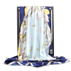 Opt for this Vintage Navy Blue Scarf!

 This 90x90 cm floral printed silk satin scarf is the perfect accessory for ladies looking for a chic and elegant look . This square shawl can be worn as a hijab or neck scarf to add a finishing touch to a bohemian or contemporary look . Its luxurious floral pattern and soft, lightweight fabric make it a must-have in your wardrobe. It is delicate and refined , offering a soothing feel and a subtly designer style. In addition, it is very easy to maintain, making it a timeless choice to complete any look.



 Size: 90 cm X 90 cm

 High quality finish

 Free Shipping Satin Turban, Hijab Cap, Navy Blue Scarf, Head Wraps For Women, Navy Blue Flowers, Picasso Paintings, Boho Scarfs, Bleu Violet, Turban Headwrap