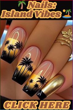 Bahamas Inspired Nails, Jamaica Nails, Short Coffin Nails Designs, Summer Nail Designs